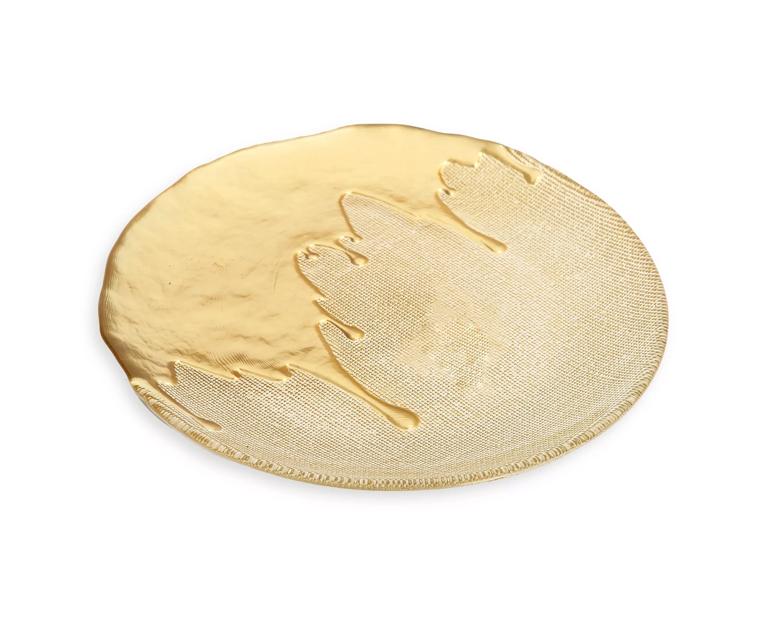 13"D Set of 4 Chargers Gold Dipped Design
