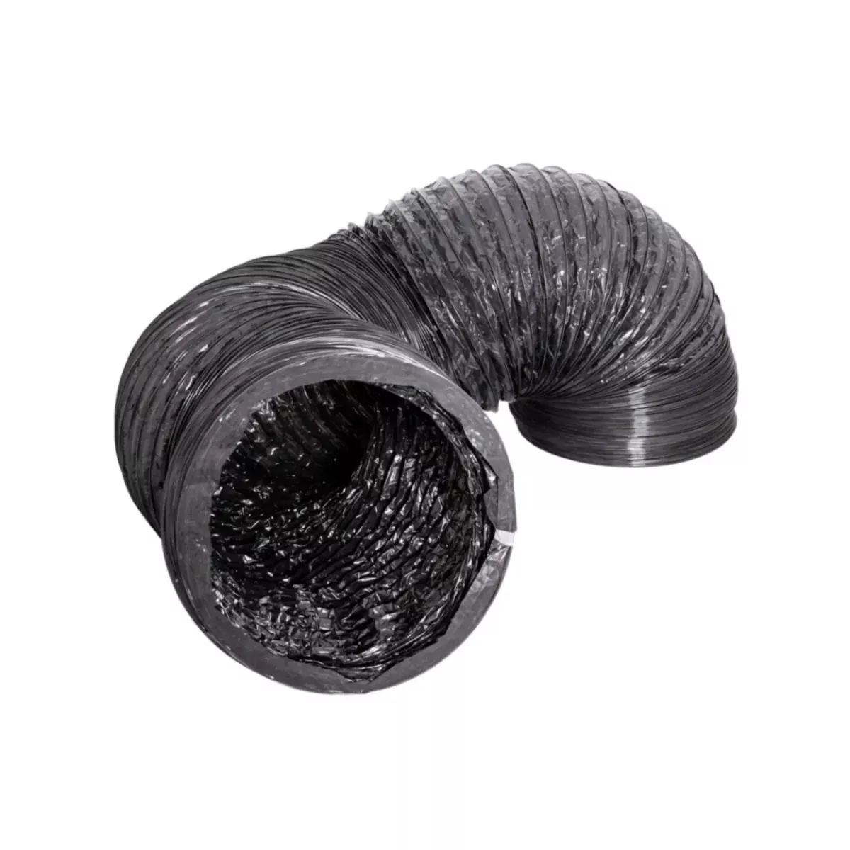 Abatement Technologies Black Mylar Flex Duct, Wire Reinforced, 8" - H2020-08
