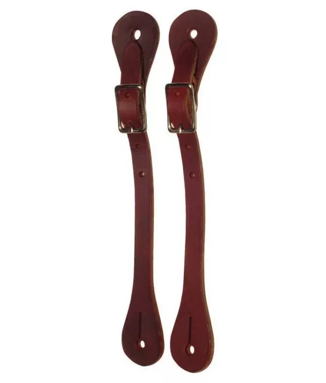 Adult Latigo Leather Spur Strap, Set