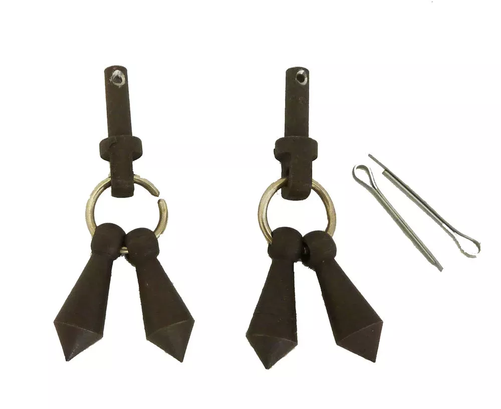 AJ Tack Antique Brown Jingle Bobs with Cotter Pins