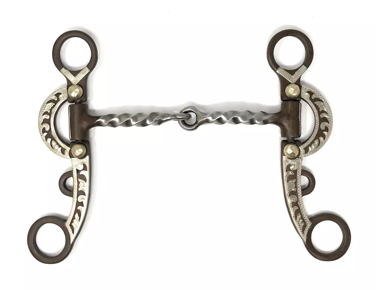 AJ Tack Argentine Engraved Sweet Iron Twist Snaffle Bit