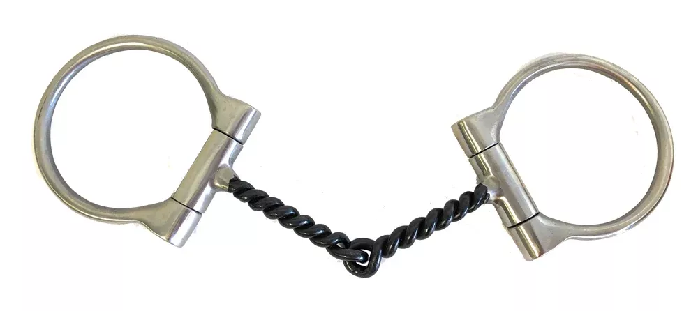 AJ Tack Dee Ring Twisted Snaffle Bit