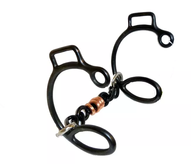 AJ Tack Sweet Iron Six Ring Dog Bone Chain Gag Bit