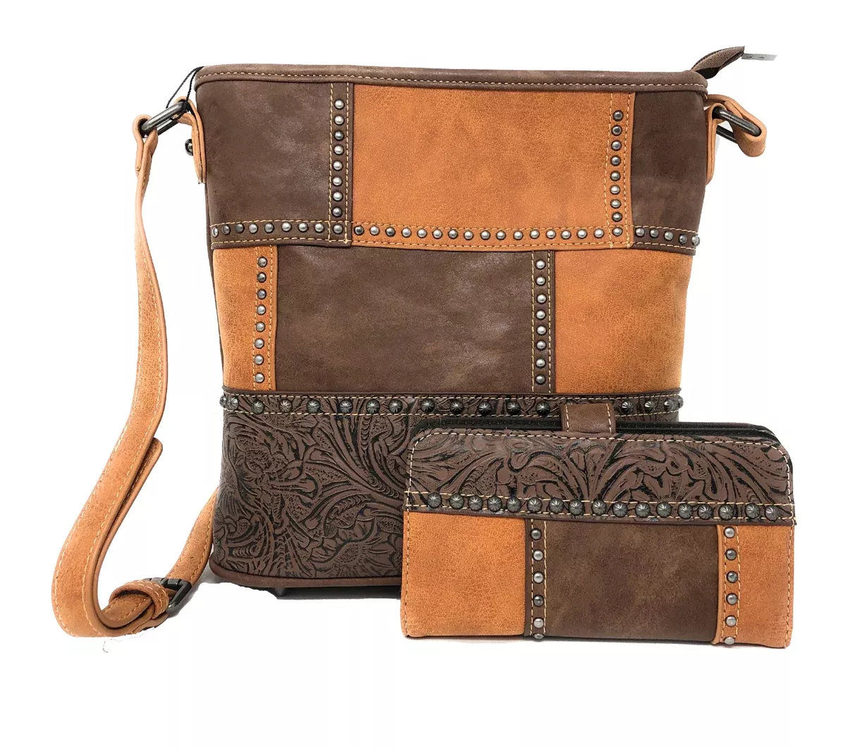 American Bling Concealed Carry Patchwork Crossbody Purse and Wallet