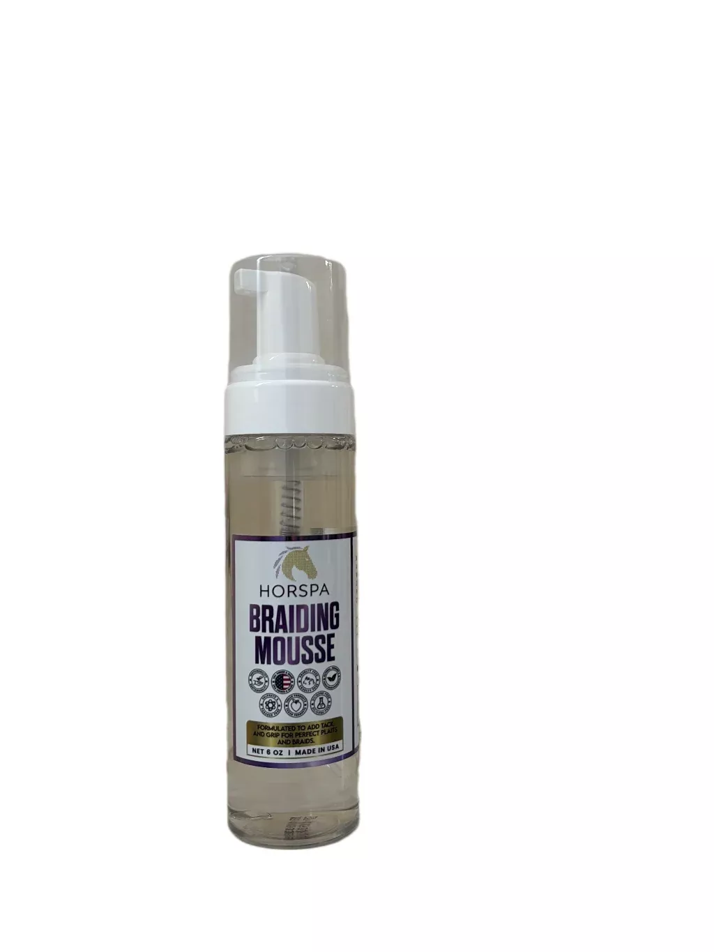 Braiding Mousse6 oz clear bottle