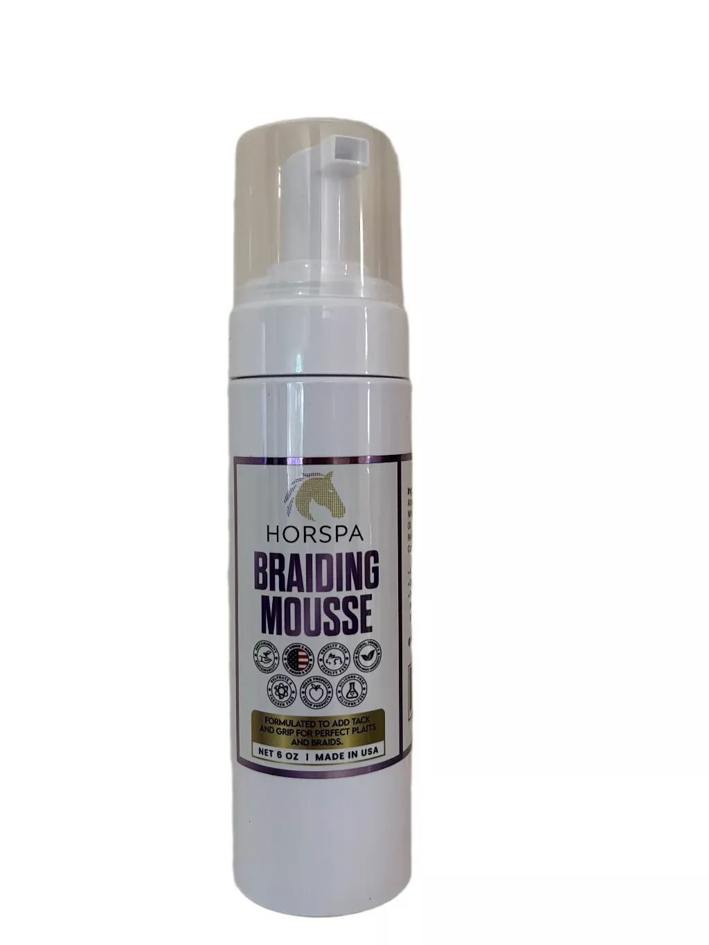 Braiding Mousse6 oz white bottle