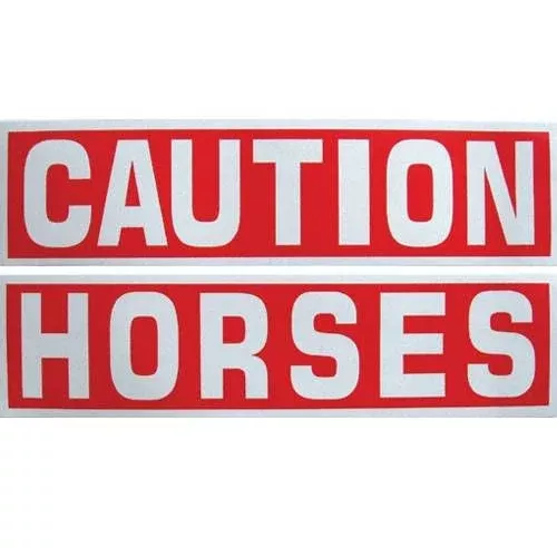 Caution Horses Reflective Sticker