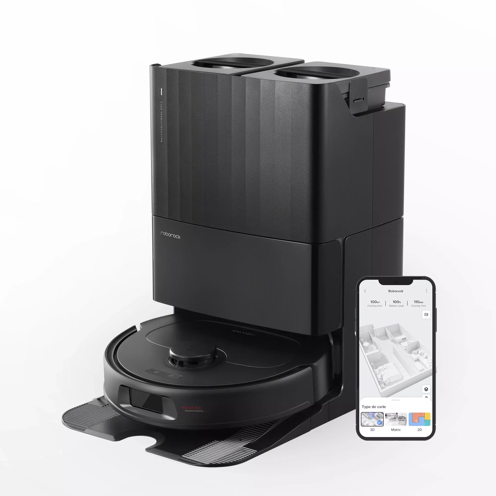 【Certified Refurbished 90% New】Roborock Qrevo S Robot Vacuum with Multifunctional Dock