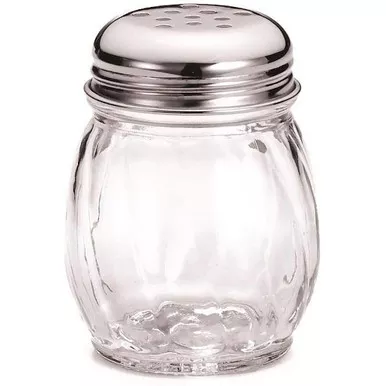 Clear Glass and Steel Cheese/Spice Shaker
