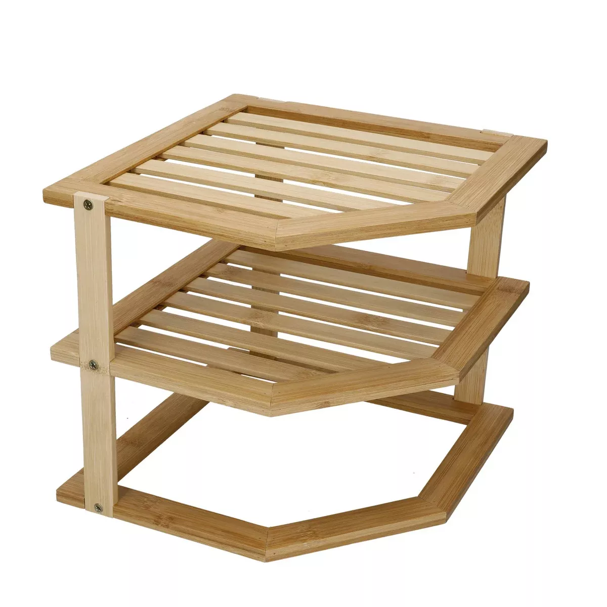 Copco Bamboo 3-Tier Kitchen Corner Storage Shelf