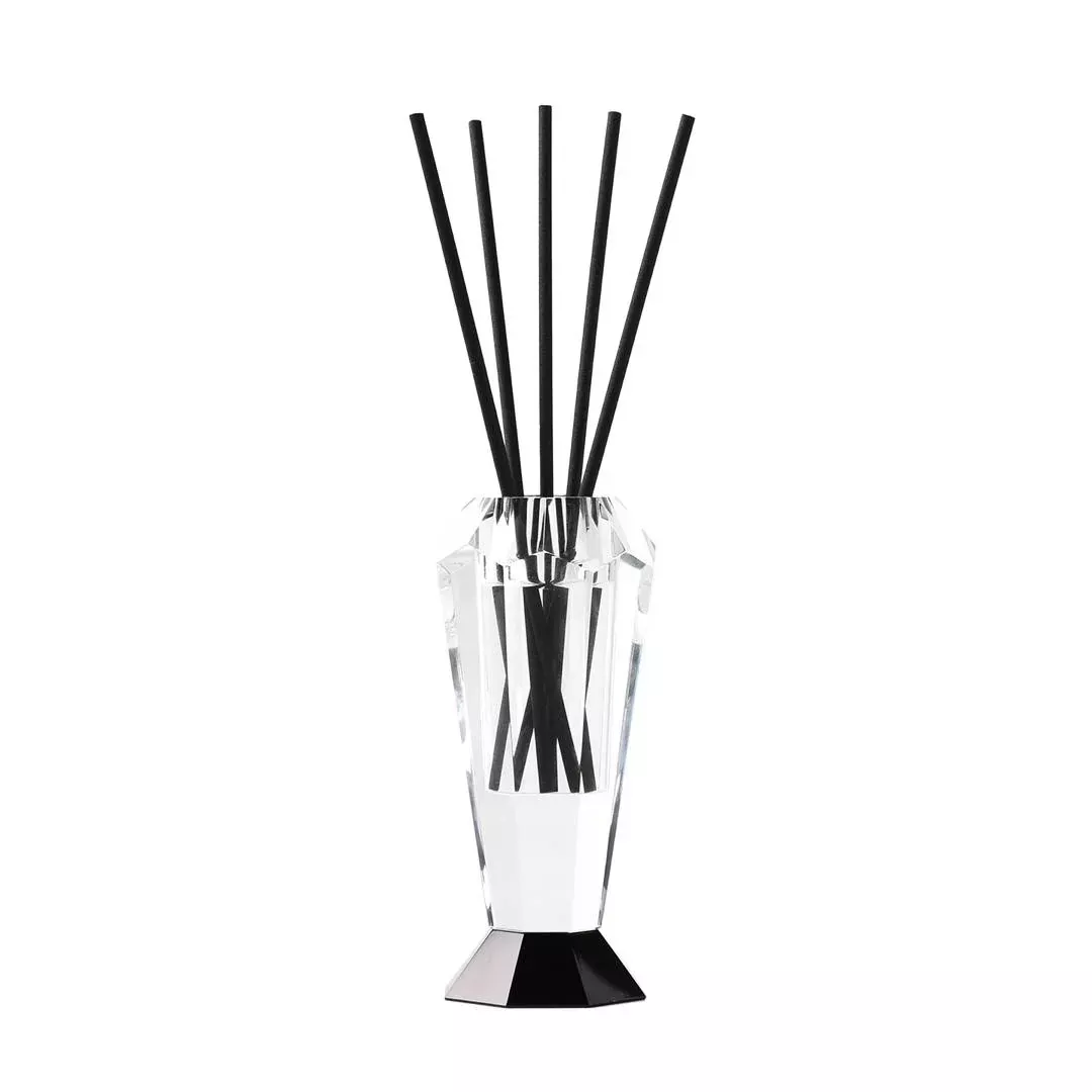 Crystal Reed Diffuser with Colored Base, 2.5" x 2.5" x 5.5"H