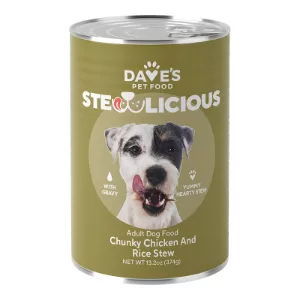 Dave's Stewlicious Chunky Chicken and Rice Stew for Dogs