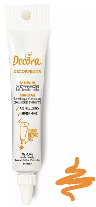 Decora Writing Icing - Orange