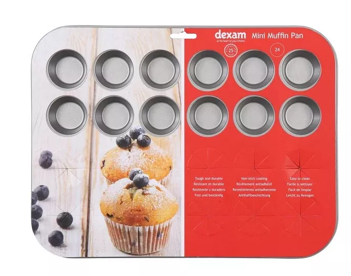 Dexam Non-Stick 24 Cup Mini Muffin Pan