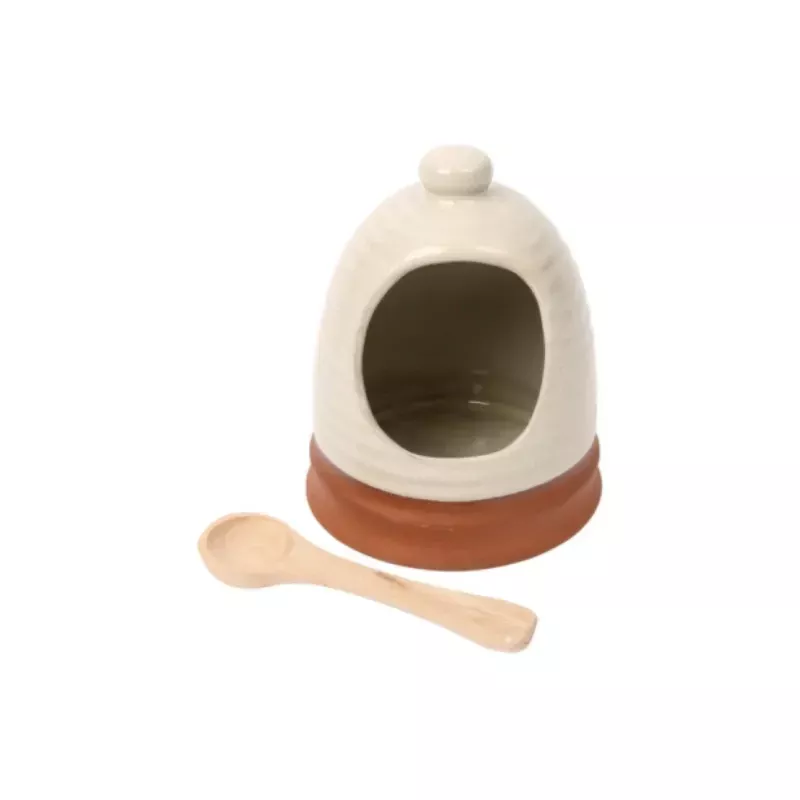 Dexam Porto Terracotta Ribbed Salt Pig - Stone