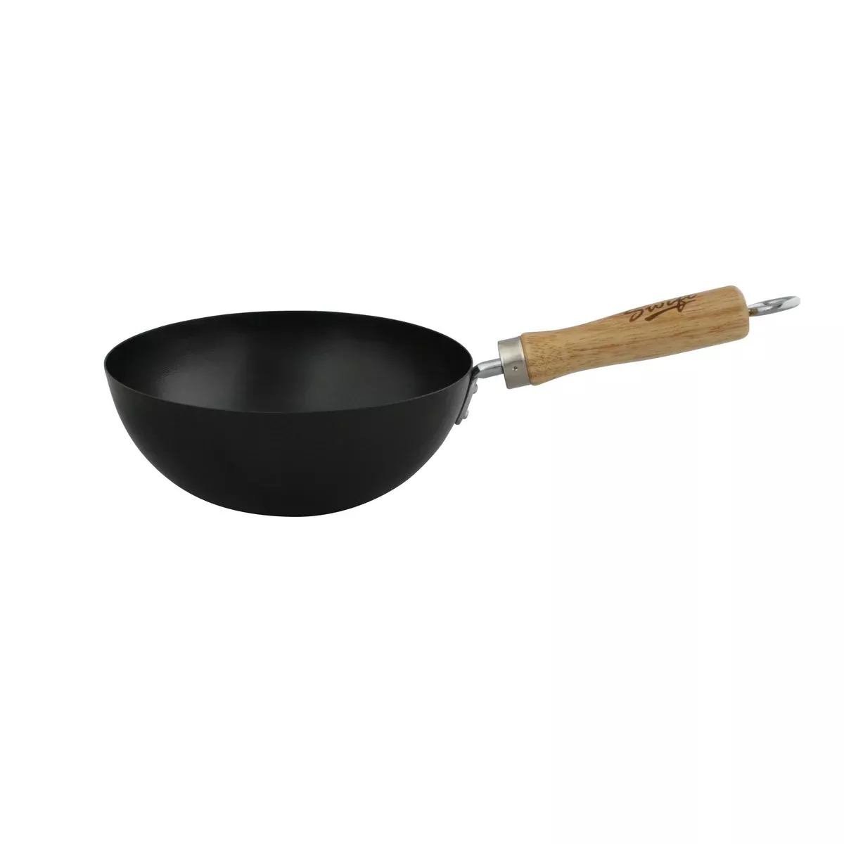 Dexam Standard Gauge Carbon Steel Wok - 8''