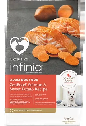 Exclusive Infinia ZenFood Salmon & Sweet Potato Recipe Dog Food (30 lb)
