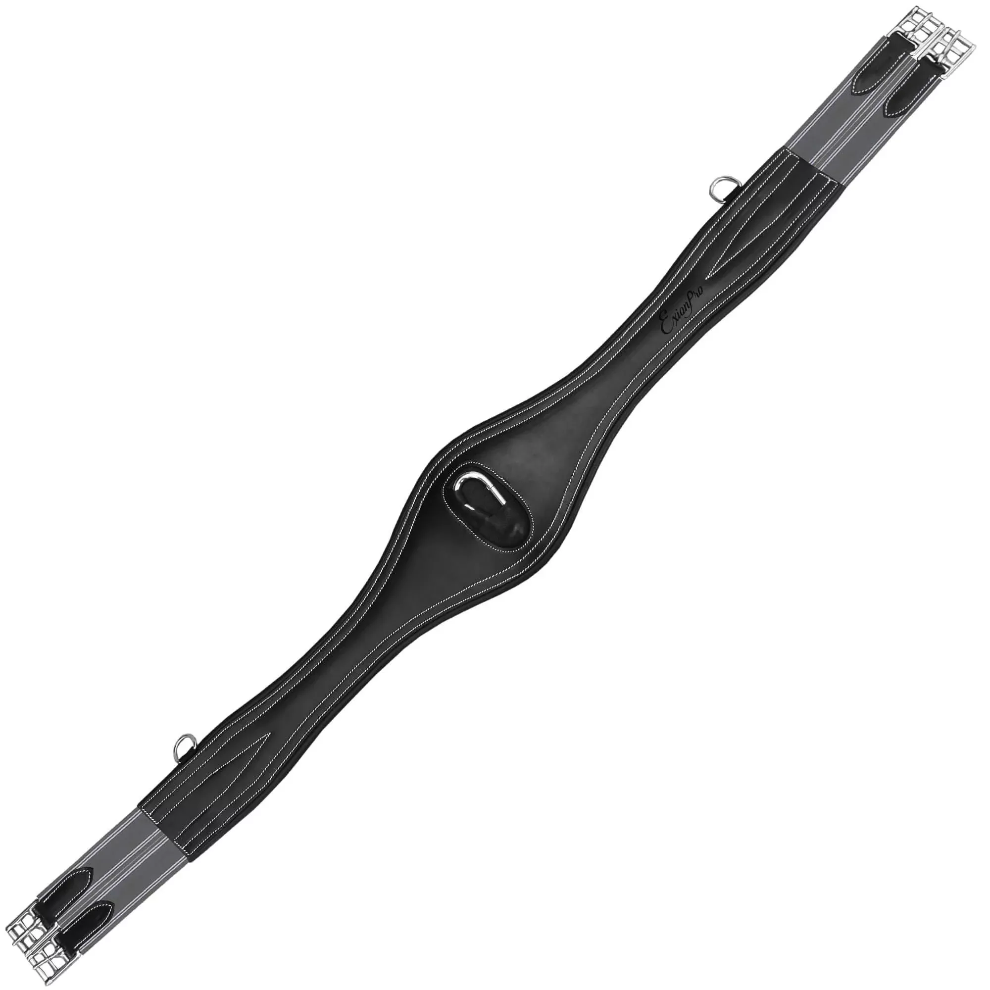ExionPro 'Snap' Over Lay Girth - Grey Elastic with White Lines
