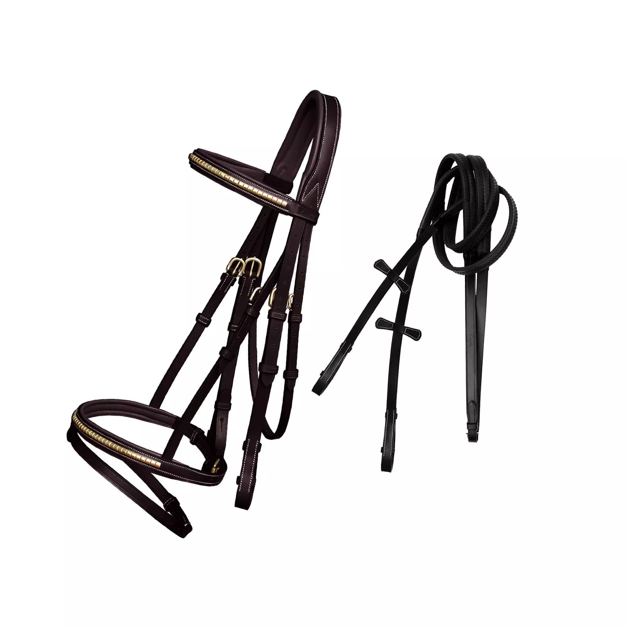 ExionPro SS / Brass Clincher Bridle With Flash and Reins