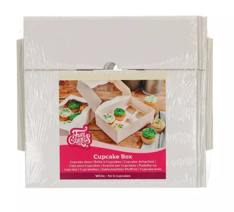 FunCakes Cupcake Box 6 - White Set of 3