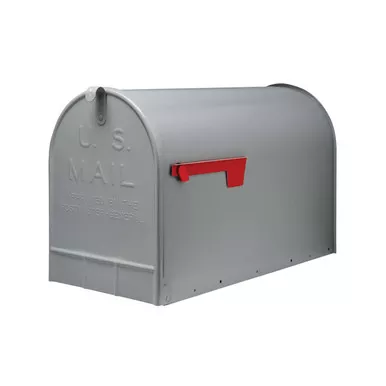 Gray Rural Mailbox Galvanized Steel
