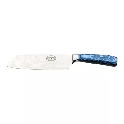 Grunwerg Sunrise Santoku Knife 18cm - Sapphire Blue