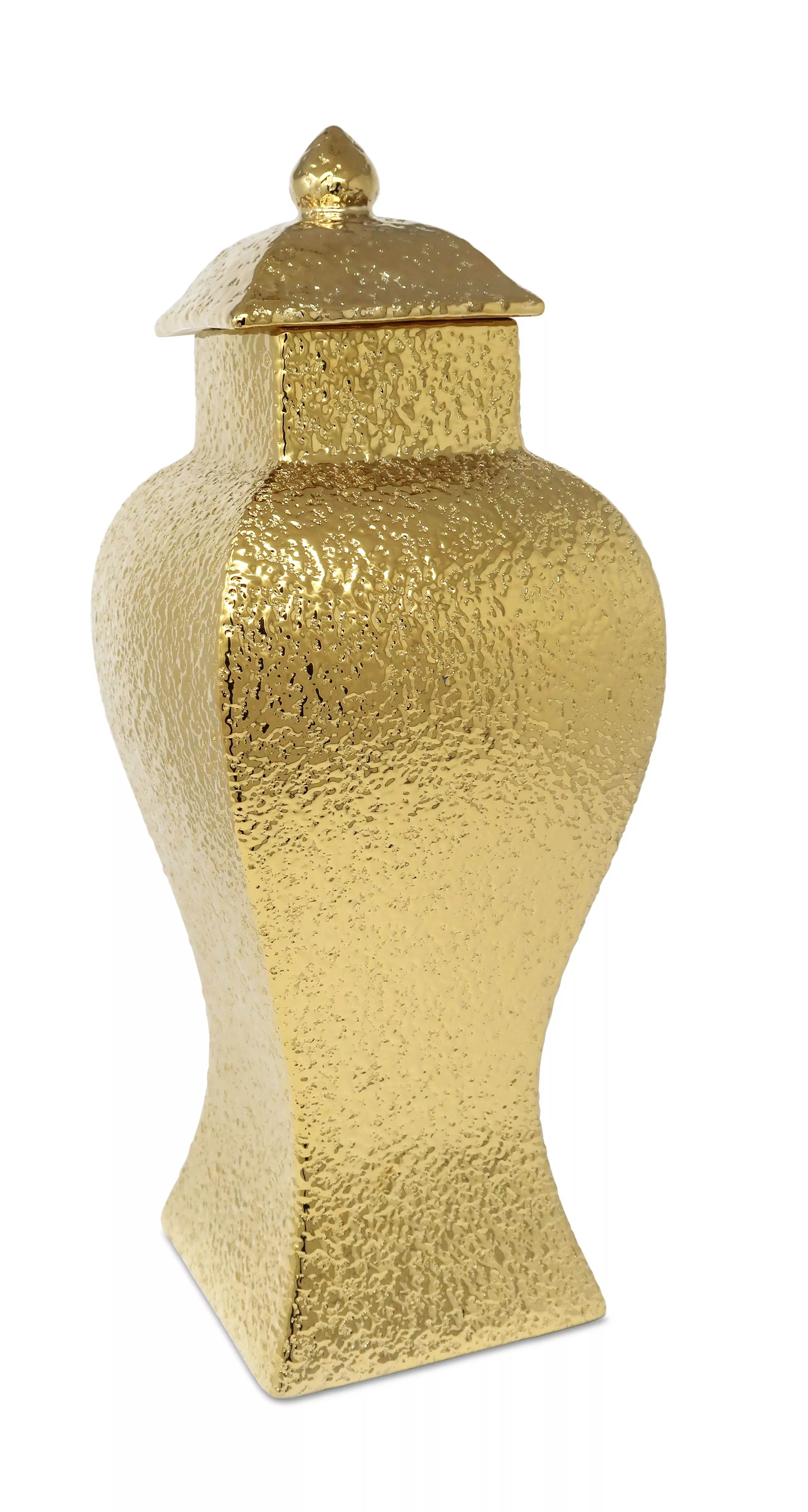 Hammered Gold Ginger Jar