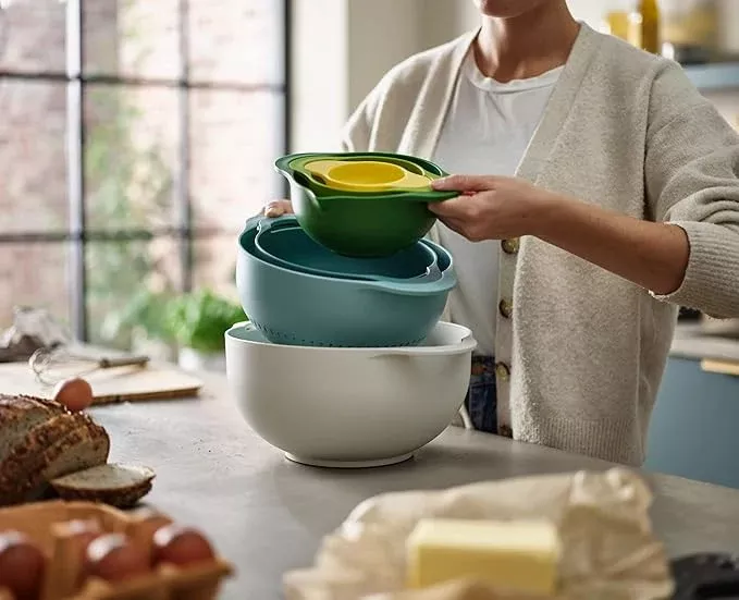 Joseph Joseph Food Preparation Set with Mixing Bowls (Opal)