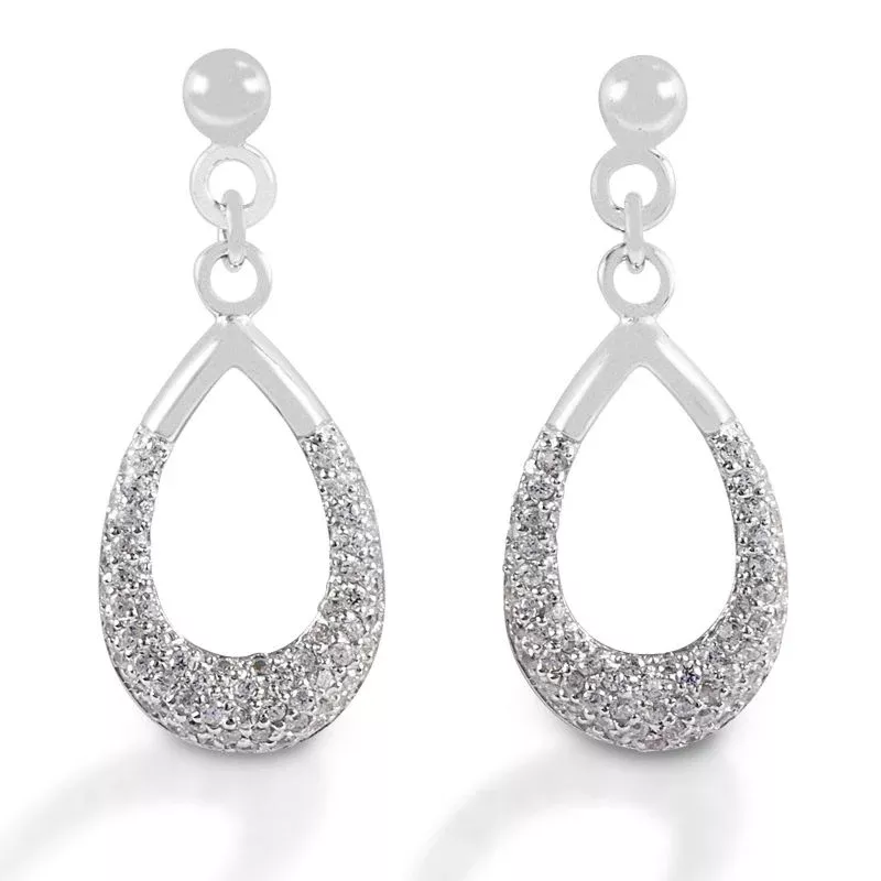Kelly Herd Clear Teardrop Dangle Earrings