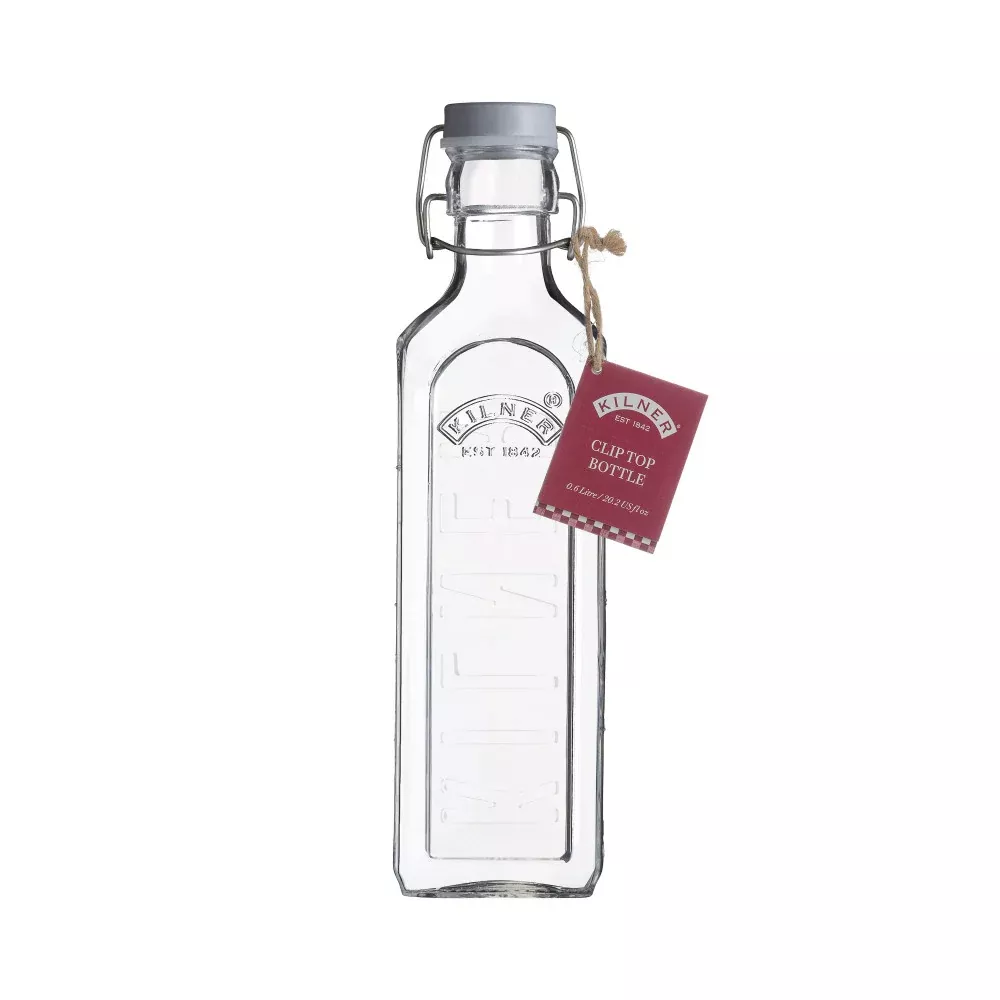 Kilner Clip Top Bottle - Modern Square, 600ml