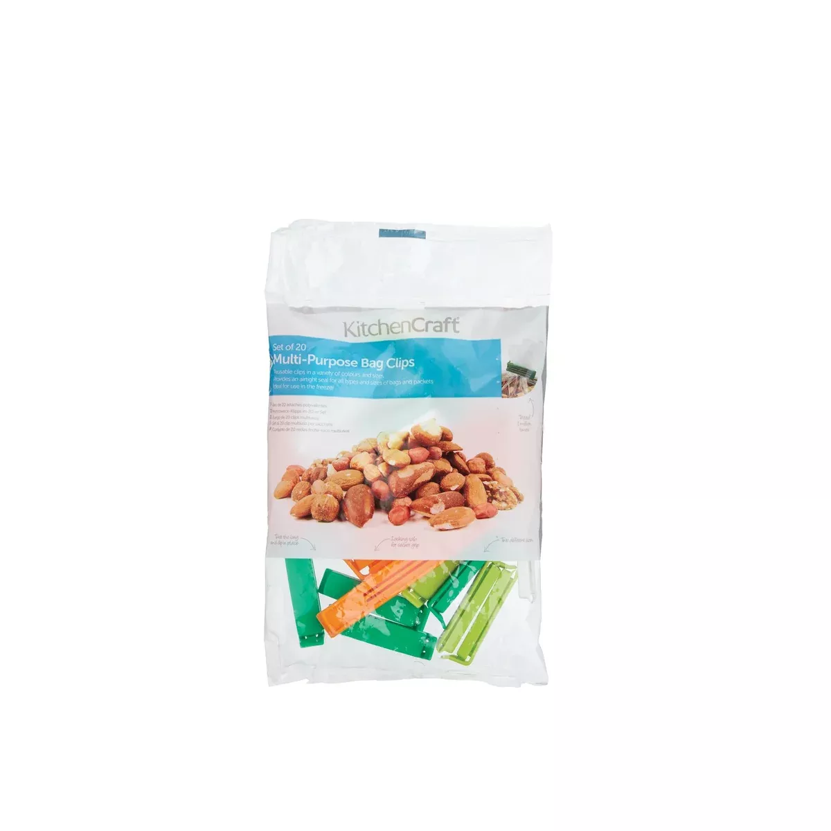 KitchenCraft Assorted Bag Clips - Pack of 20