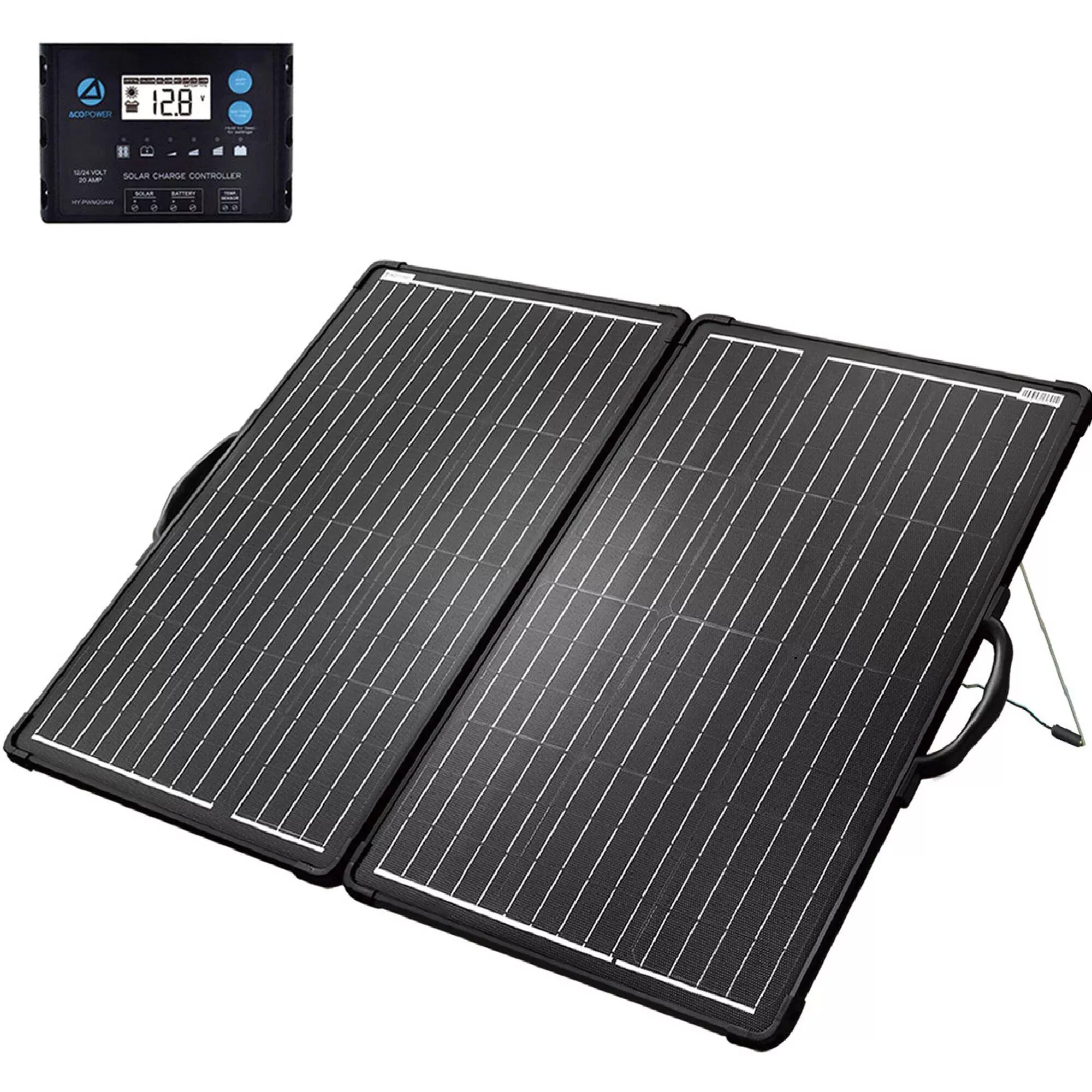Kits plegables Acopower Enmarcado Todo negro 2x100W