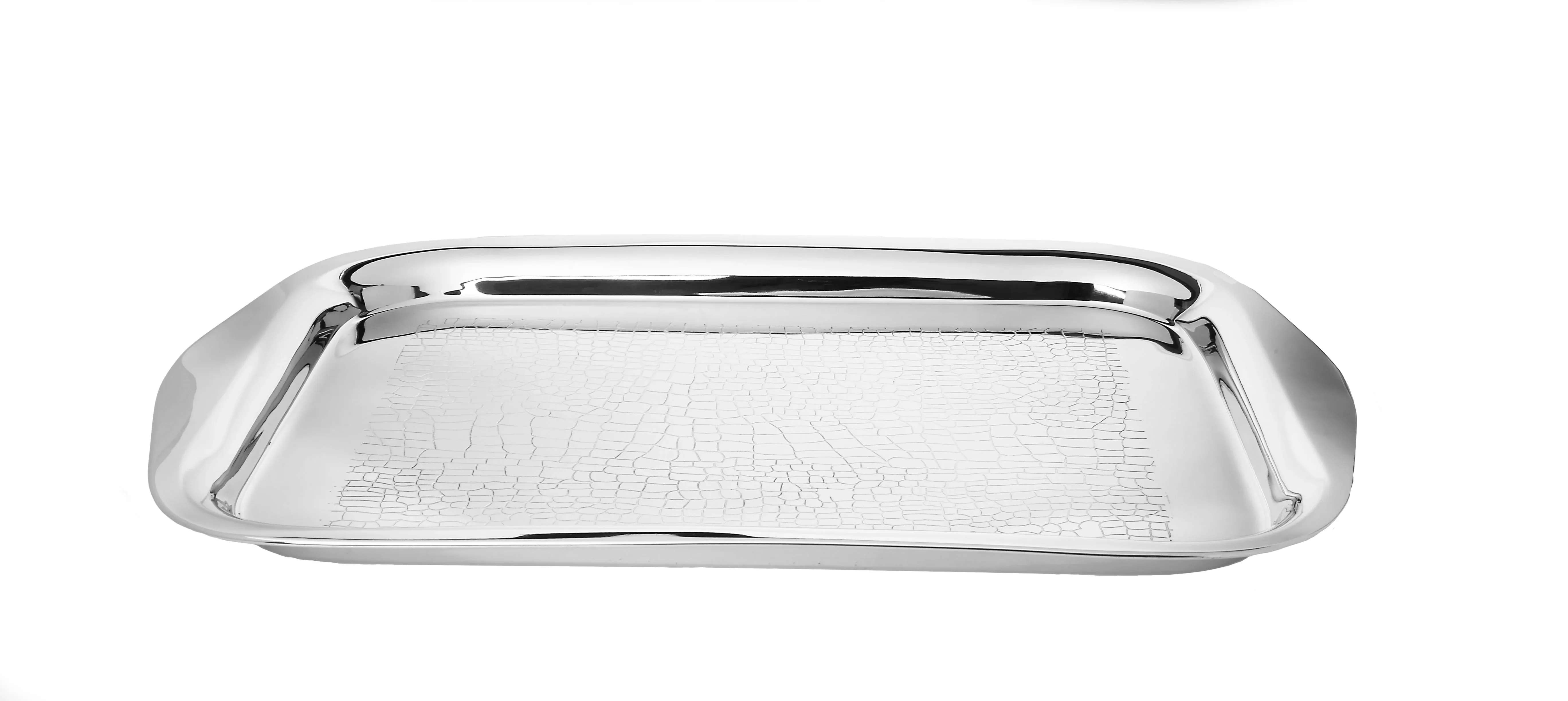 Large Sized Stainless Steel Rectangular Tray