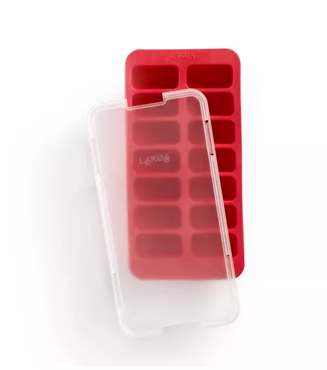 Lekue Rectangular Ice Cube Mould - Red