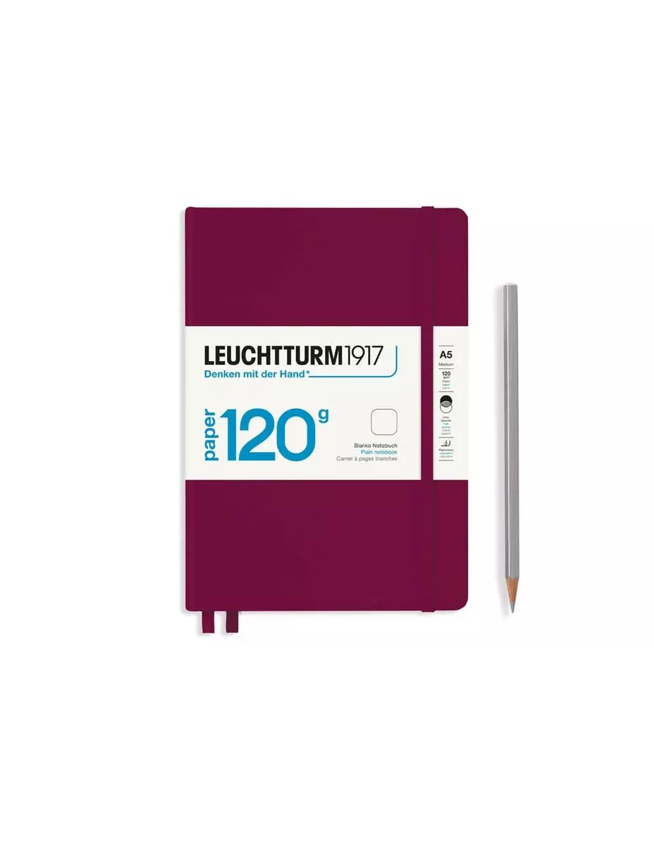 Leuchtturm HardcoverMedium Notebook - Port Red, Plain