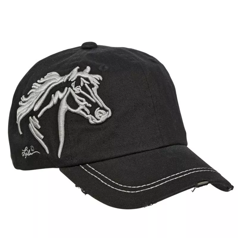 Lila 3D Horse Head Distressed Cap
