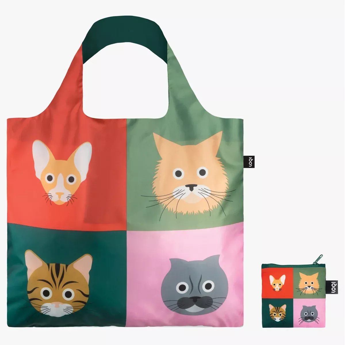LOQI Stephen Cheetham Cats Recycled Bag