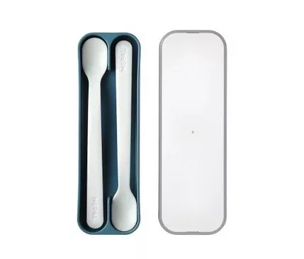 Mepal Mio Feeding Spoon Set of 2 - Deep Blue