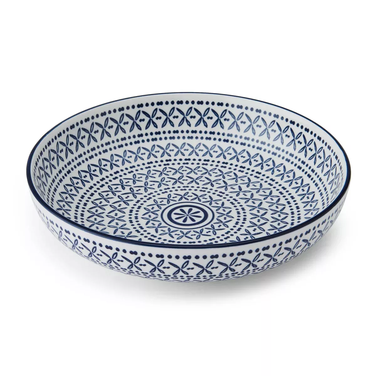 Mikasa Ceramic Bowl, Blue Mediterranean Pattern