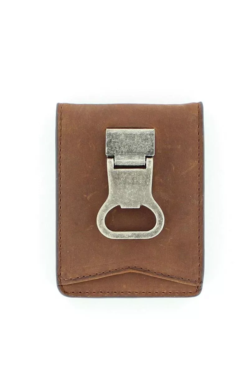 Nocona Men's Bifold Money Clip - Medium Brown