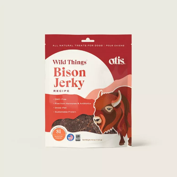 Otis WILD THINGSBison JerkyDog Treats (4 Oz)