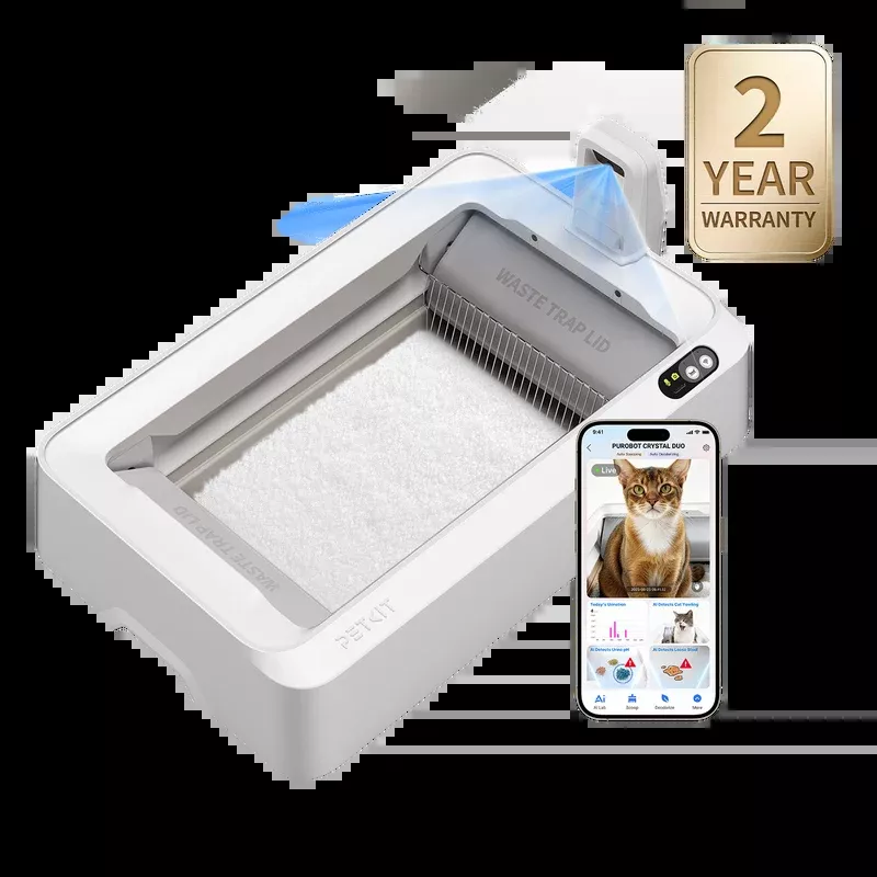 PETKIT Purobot Crystal Duo Automatic Cat Litter Box with Camera