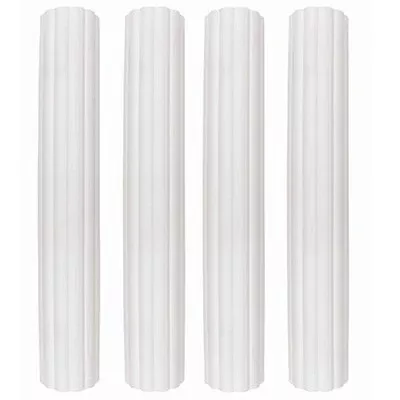 Plastic Hollow White Pillars - Set of 4