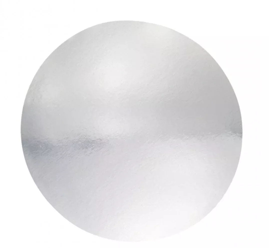 PME Pack of 3 Round Mirrored Cake Card - Silver (10")
