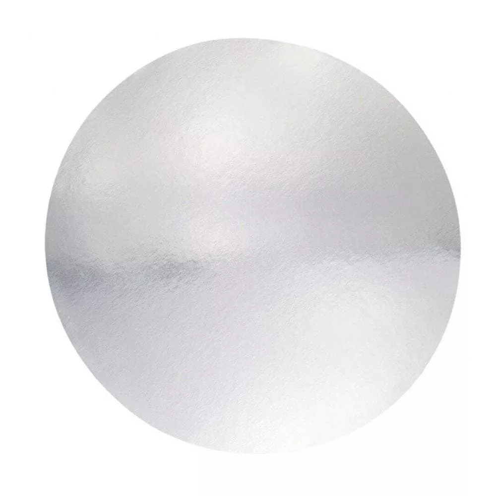 PME Pack of 3 Round Mirrored Cake Card - Silver (8")