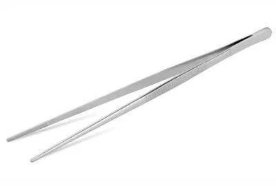 Pujadas Extra Long Fine Tip Straight Tweezer, Narrow - 30cm