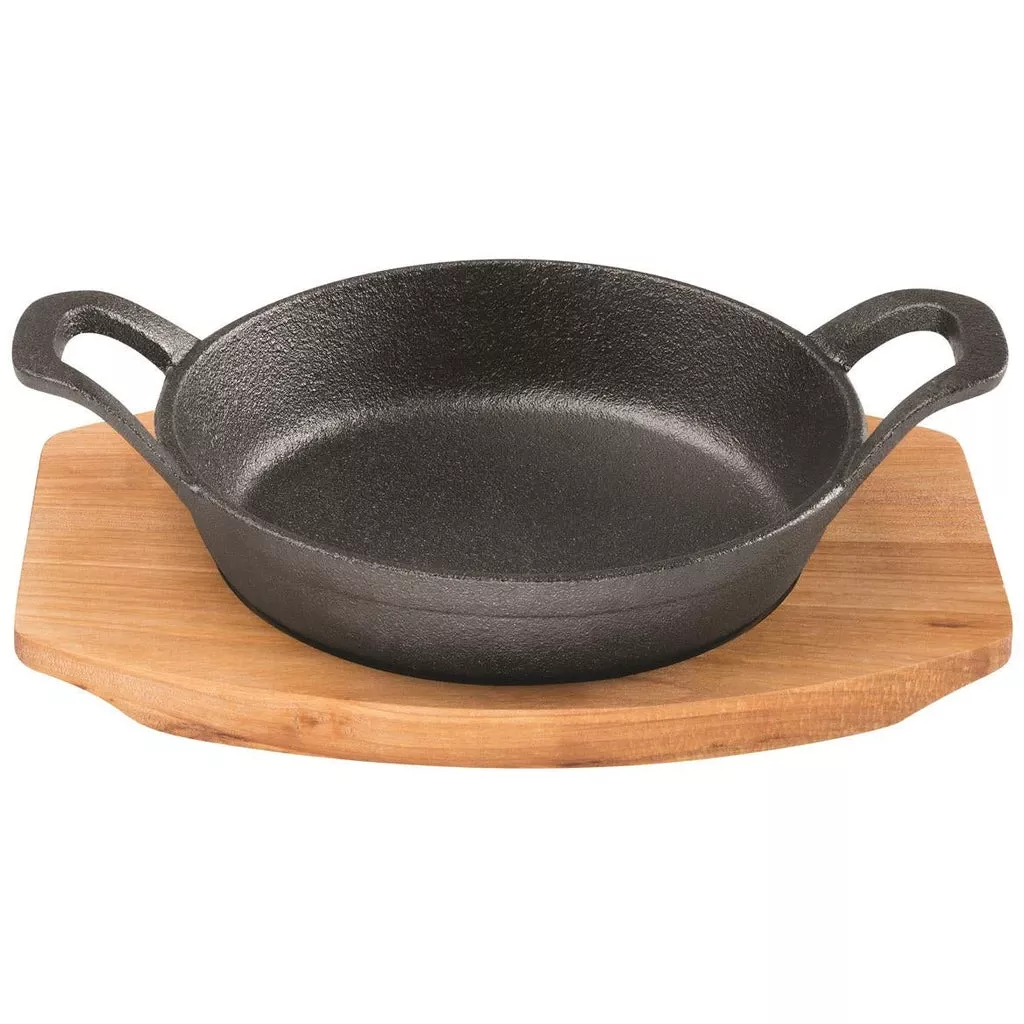 Pyrolux Round Gratin 15.5cm With Maple Tray