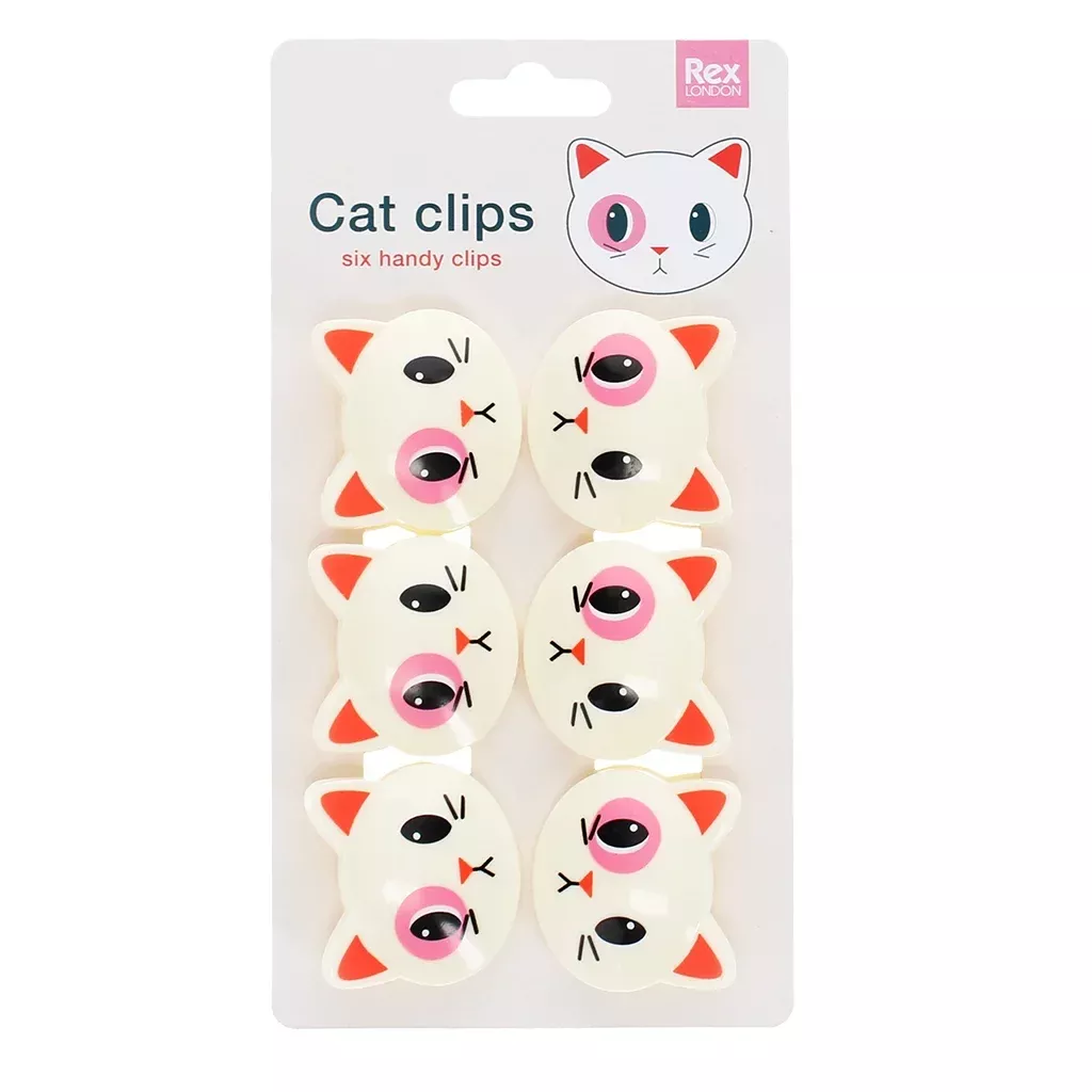 Rex London Bag Clips Set of 6 Cat