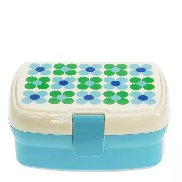 Rex Lunch Box with Tray - Blue and Green Daisy