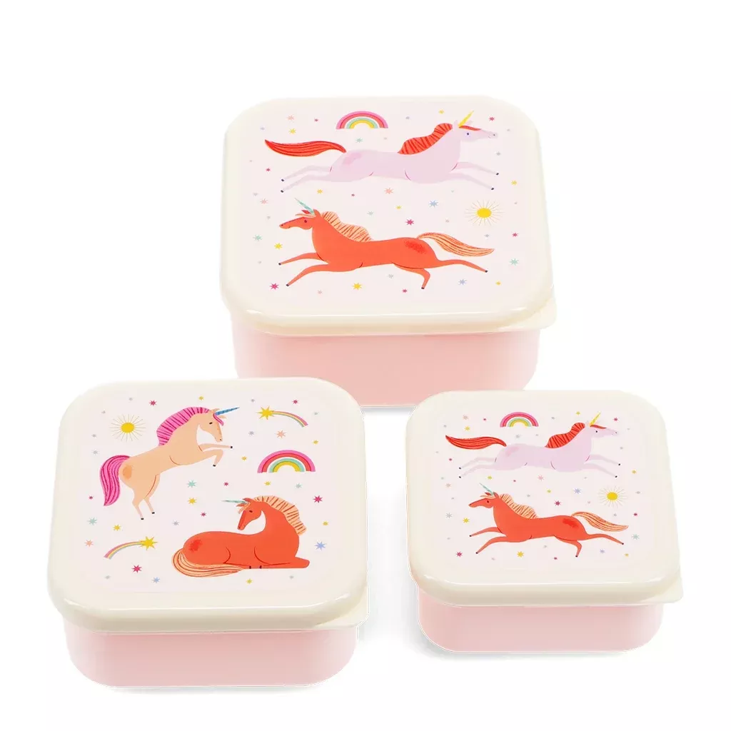 Rex Snack boxes (set of 3) - Unicorns